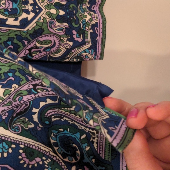 NWOT Talbots Woman Midi Skirt Size 20W Paisley Lined Hidden Back Zipper - Picture 7 of 12